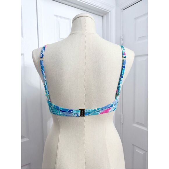 Lilly Pulitzer Bennet Blue Celestial Seas Blossom Underwire Bikini Top 10 - Picture 3 of 4